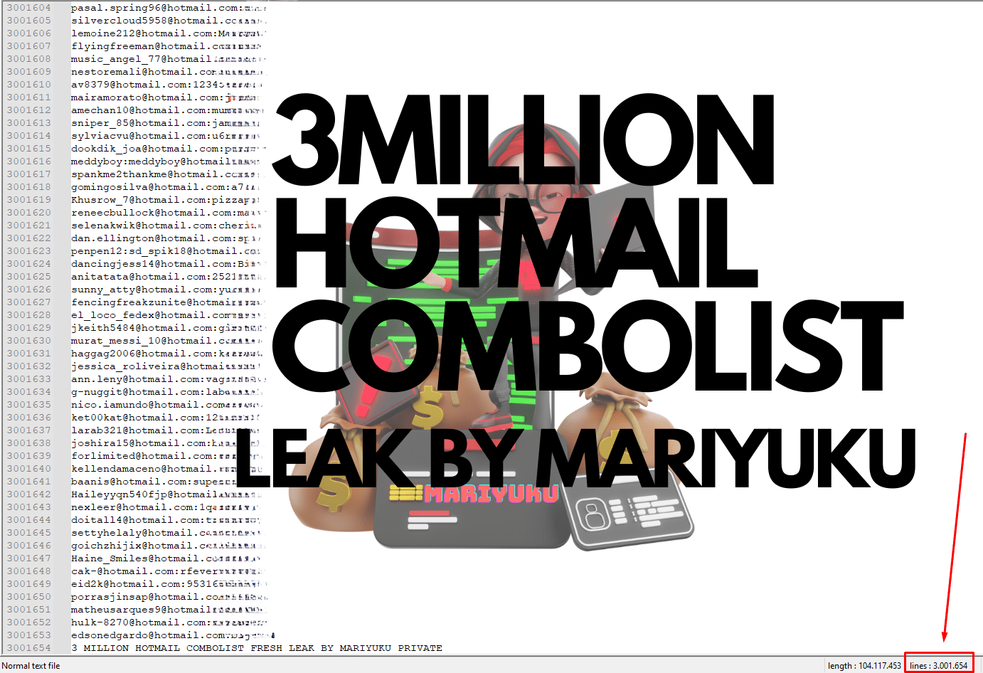 3MILLION HOTMAIL COMBOLIST 1