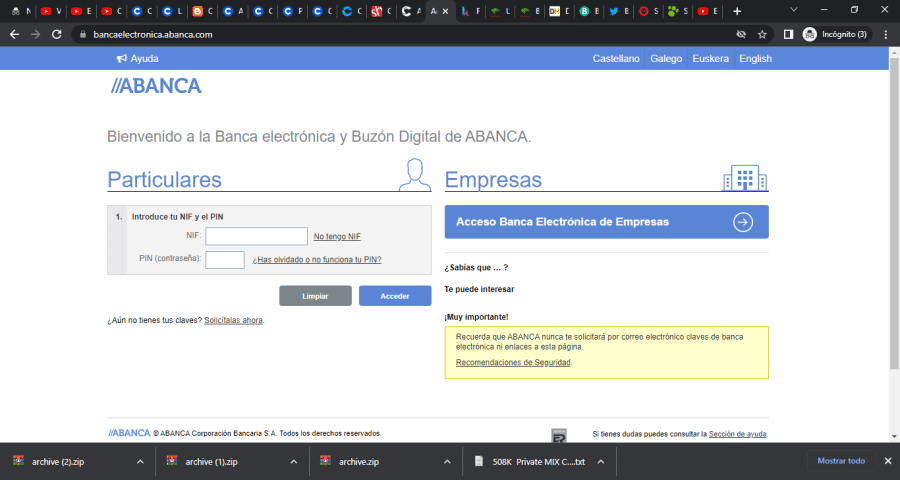 Acceso Banca Electrnica ABANCA   Google Chrome 25 01 2023 14 44 46