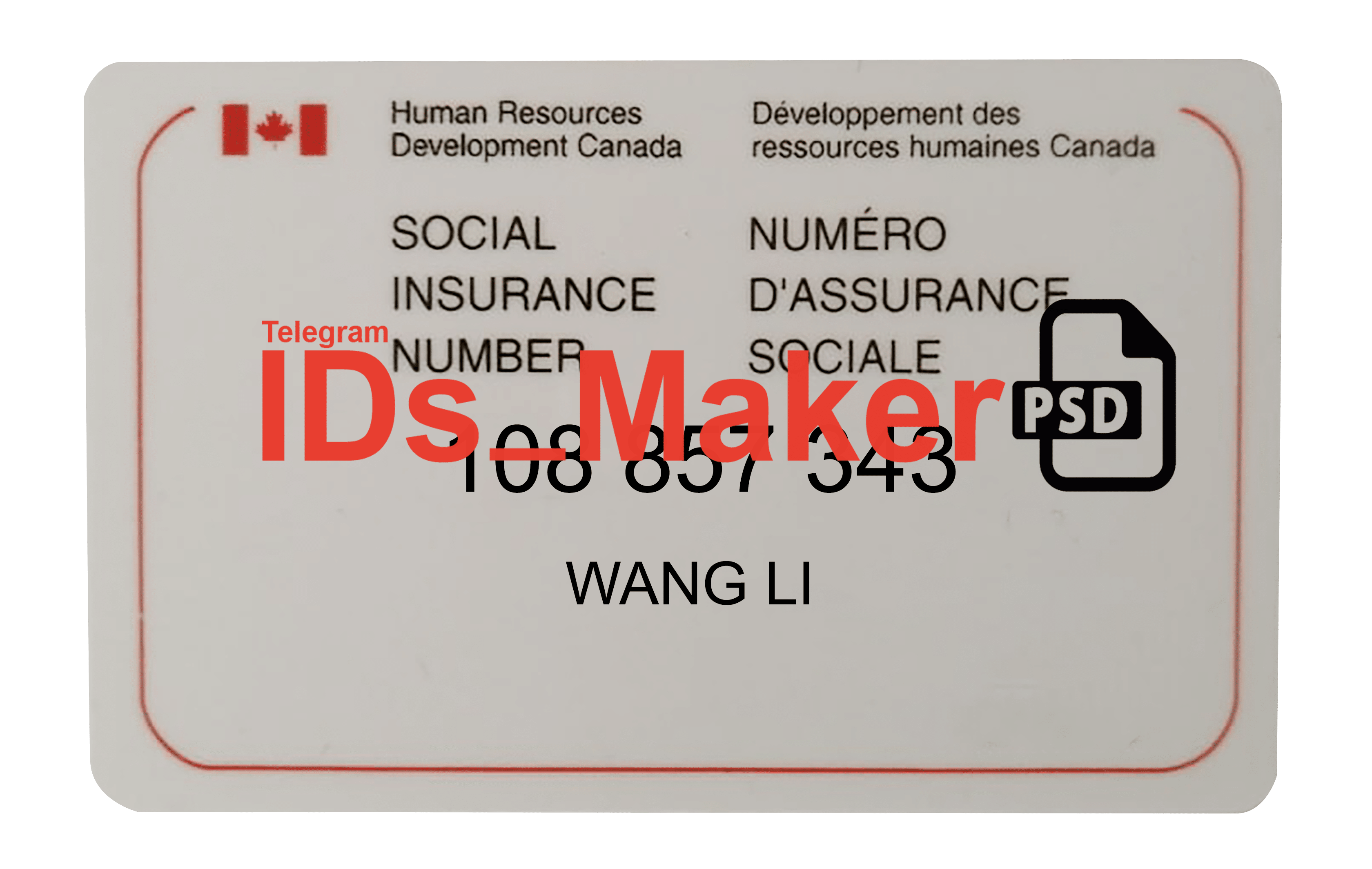 Canada Social Insurance Number