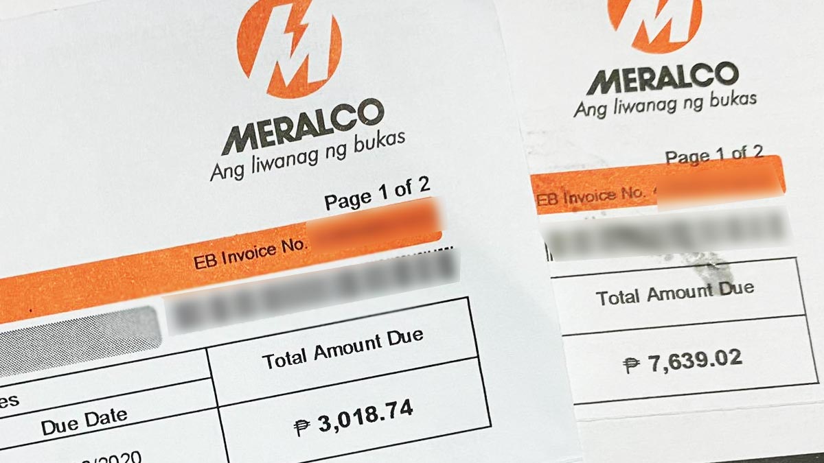 Philippines Meralco Electricity Bill