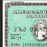 American Express credit Card Green template Psd