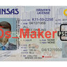 Kansas Driver's License Template PSD High Quality & Fully Editable