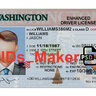 Washington Driver License Template PSD High Quality & Fully Editable