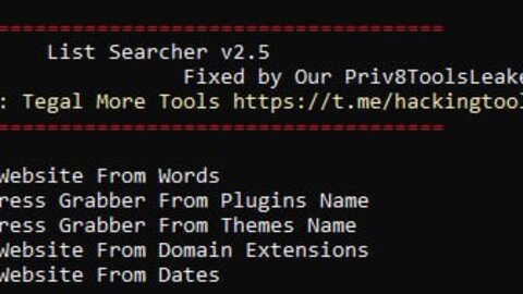 List searcher v 2.5 python  private tool