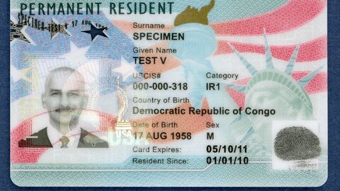 USA Green Card PSD Template