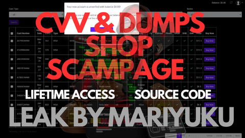 CC DUMPS SHOP SCAMPAGE | LIFETIME ACCESS | SOURCE CODE