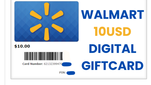 WALMART 10USD DIGITAL GIFTCARD - INSTANT REDEEM - PURCHASE ANY PHYSICAL ITEMS