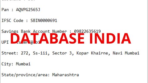 I will give you the India database fresh and good