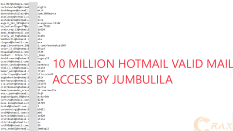 10+ MILLION PLUS HOTMAILS VALID MAILS ACCESS BY JUMBULILA