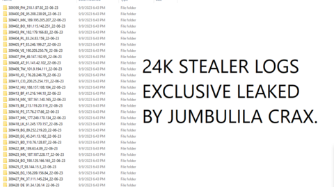 24000+ STEALER LOGS EXCULSIVE LEAKED BY JUMBULILA HIGH QUALITY LOGS