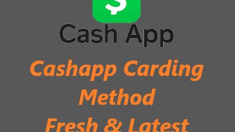 Cashapp Carding Method Fresh & Latest