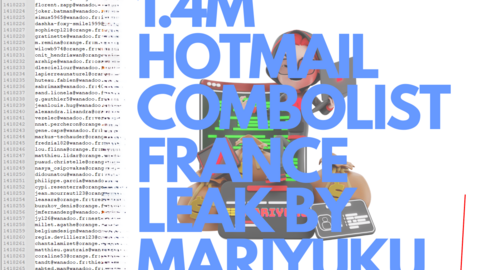 1.4 Million Hotmails France .fr Deluxe Fresh Combolist Leak By Mariyuku October 2023 Private