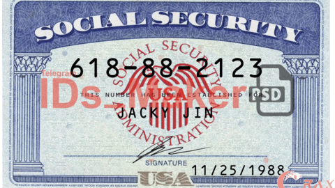 USA Social Security Card PSD Template