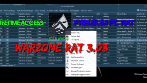 WARZONE RAT 3.03 | LIFETIME ACCESS | PREMIUM  VERSION |