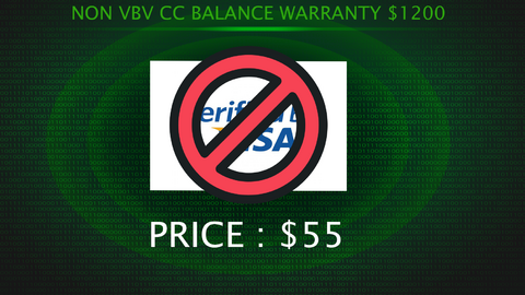 ✦ Fresh NON VBV-OTP CC Balance warranty +1200$ ✦