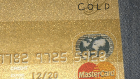 Visa Gold Card template