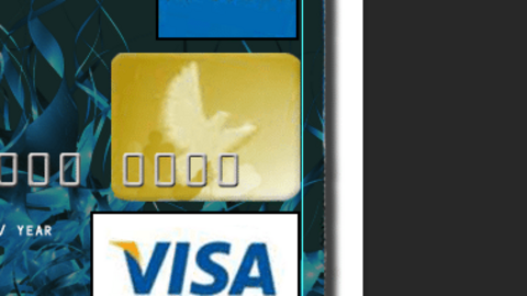 USA Visa Credit Card PSD template