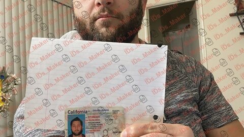 California Driving license front & back with selfie