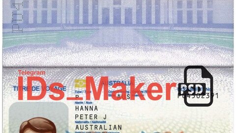 Australia Passport PSD Template