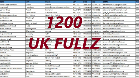 1200 UK FULLZ DATA