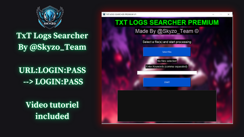 TXT LOGS SEARCHER By @Skyzo_Team [ V-1 ]