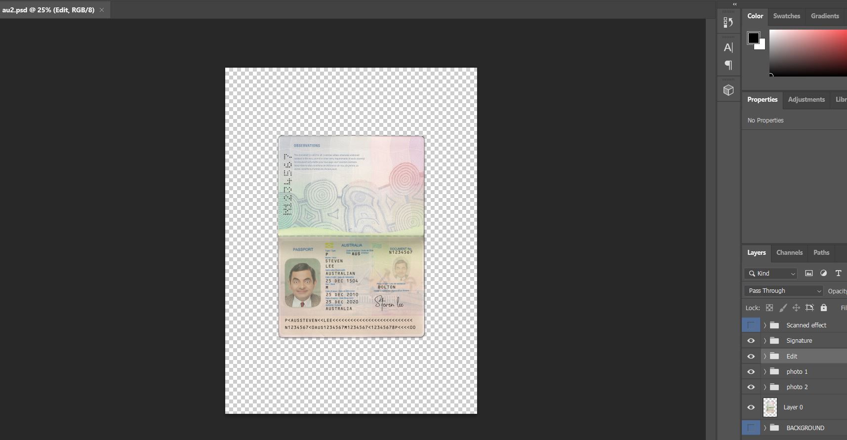 Australian Passport V1,V2 + Bill PSD Template IDs/Passports Crax Shop